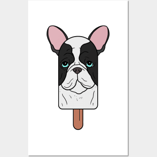 Animal Popsicle French Bulldog Ice Cream Summer Gift Posters and Art